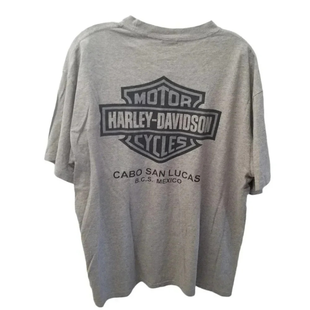 𝅺harley Davidson Grey Cabo San Lucas T-Shirt  XL - Picture 2 of 11